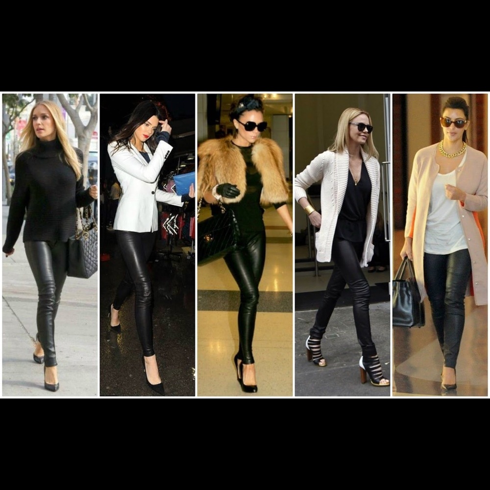 LAST PAIR🌟High waist faux leather leggings - Picture 5 of 6
